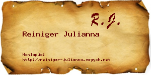 Reiniger Julianna névjegykártya